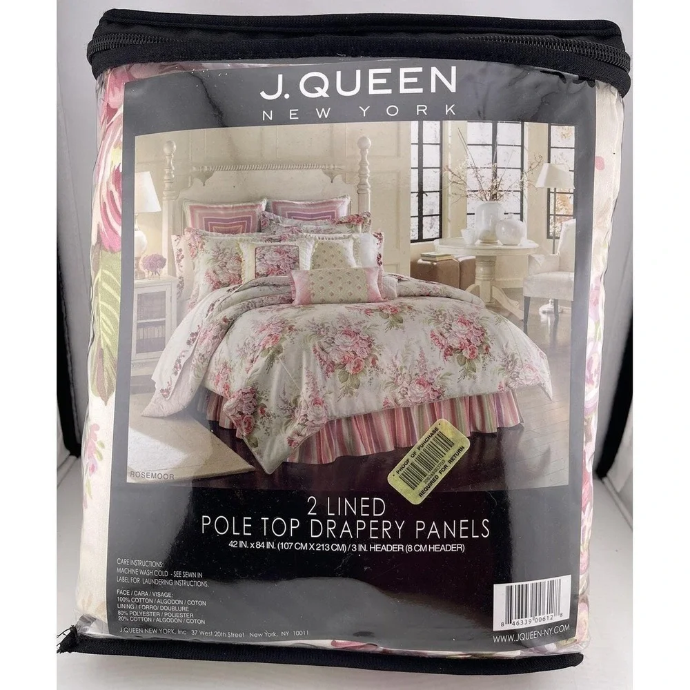 J. Queen New York ~ 2 Lined Pole Top Drapery Panels‎ 42